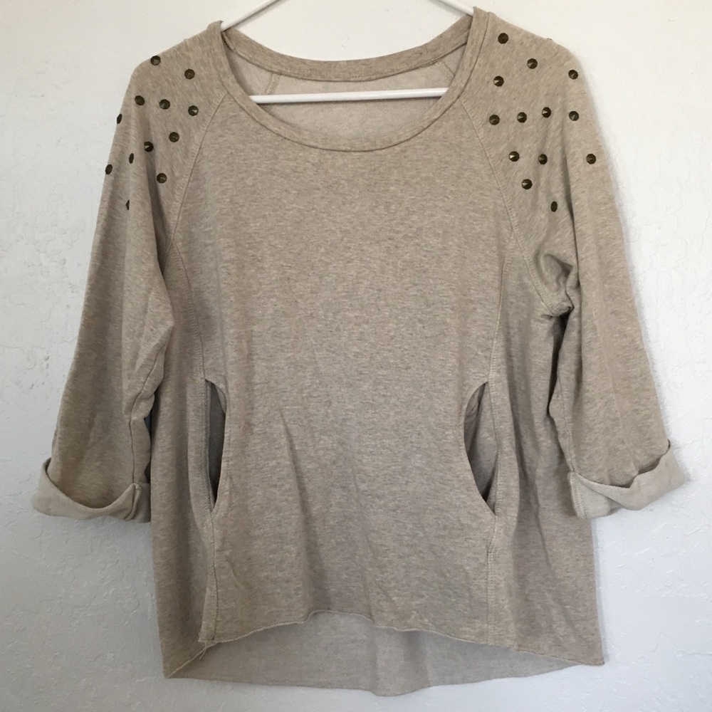 Studded Shoulders Top